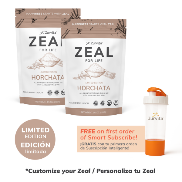 Zurvita 2 Zeal Canister Bundle, 60 servings - Horchata