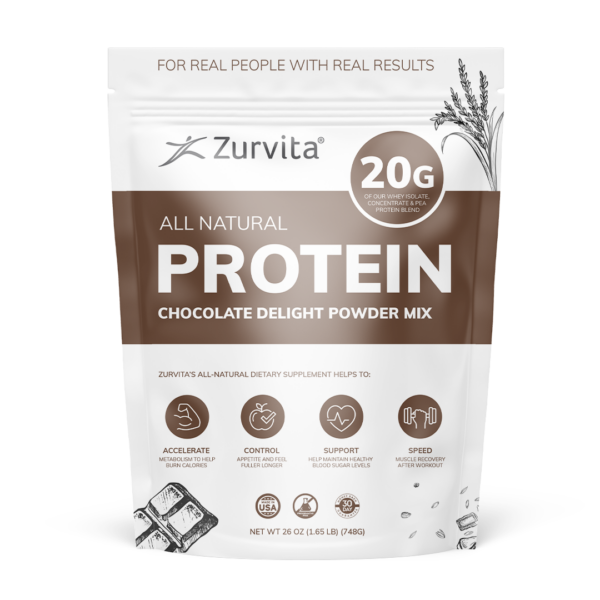 Zurvita All-Natural Protein Mix, Chocolate Delight, 20-Servings
